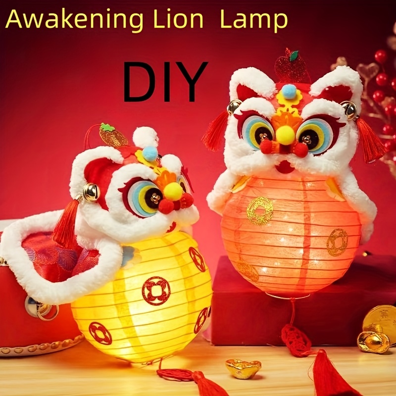 

A Diy Material Bag, Handmade Lanterns, Chinese Spring Festival, Yuanxiao Festival, Courtyard Decoration, Atmosphere Decoration, Excluding Light Strip.