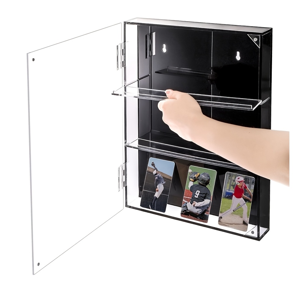 acrylic baseball card display case uv protection clear wall - Temu