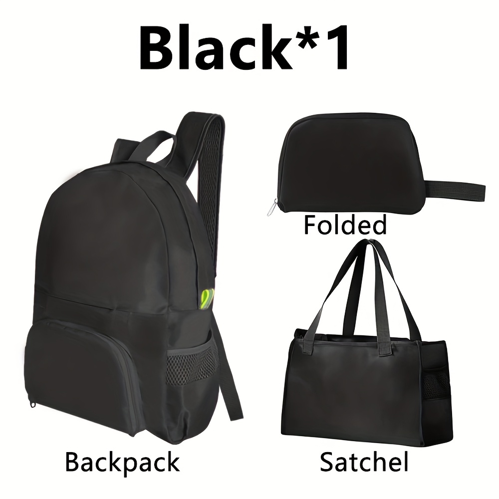 TEMU New Foldable Dual-use Backpack, Shoulder Bag, Dual-use Handbag Crossbody Bag, Lightweight Foldable Hiking Bag, Large Capacity Camping Bag, Bag,