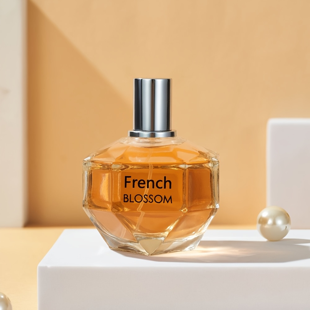 French Blossom Women's Eau de Toilette 100ml/3.4oz - Limited Edition Paris Spring Fragrance with Jasmine & Cedar, Delicate Powdery Floral Scent, Aluminum-Free, Elegant Gift for Any Occasion, Art Exhibition Perfume, Sophisticated Design, Transparent Perfume Bottle, Clear Glass Bottle, Premium Quality Perfume