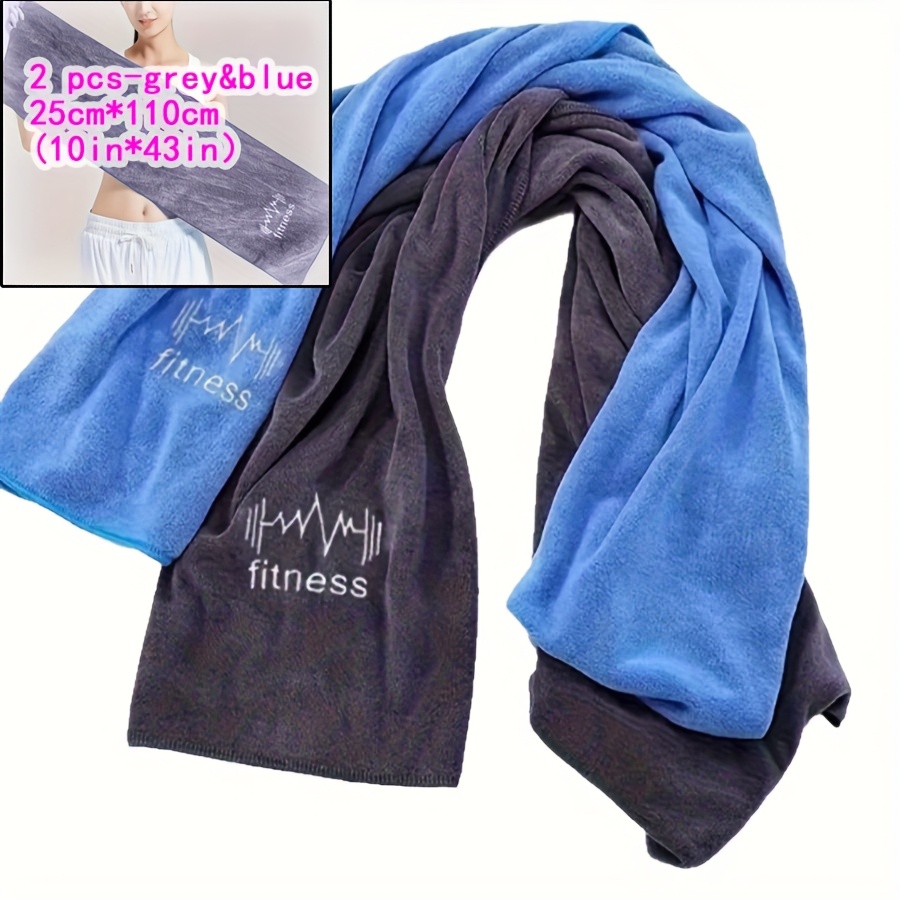 Image of 1pc/2pcs Quick-dry Towels, Super Absorbent, Large Size, Ideal For Bathroom, Gym, Running, Swimming, Cycling. Hang Or Lay Equipment, Sweat Towels