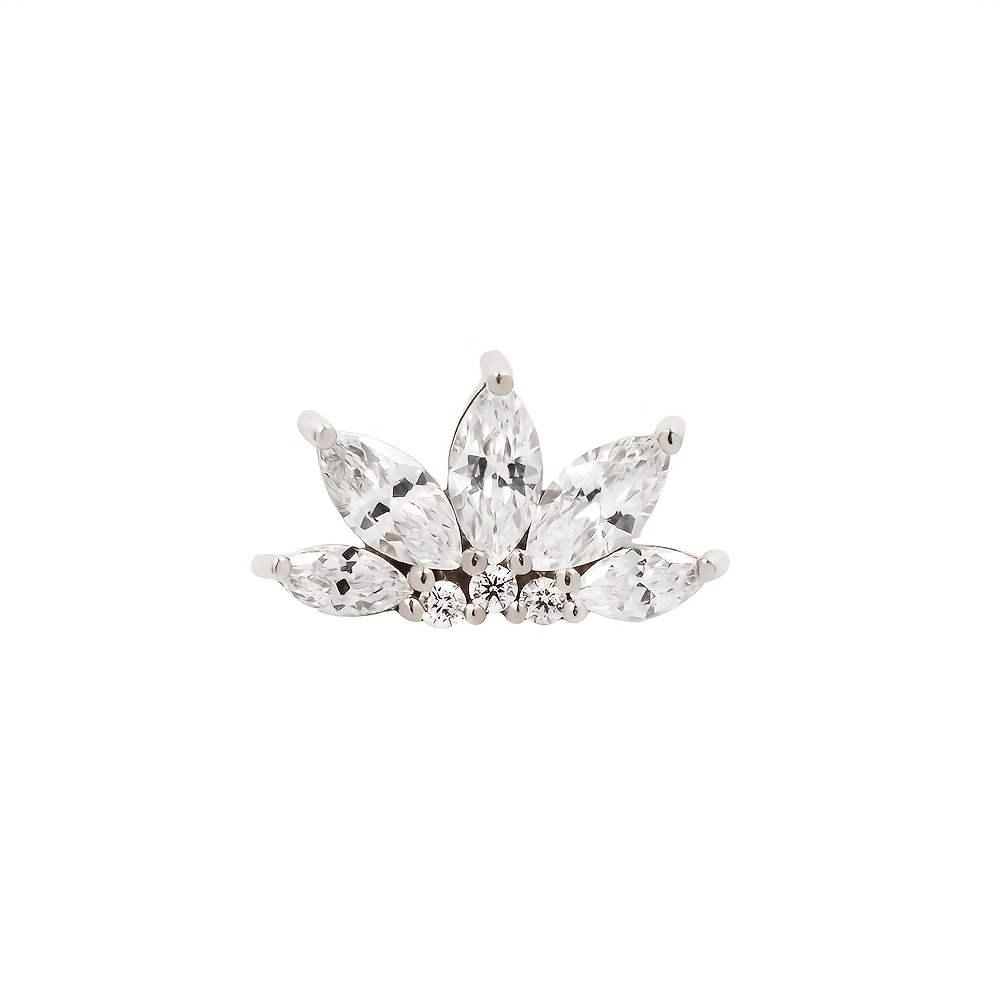 TEMU 1 pieza de aretes elegantes minimalistas con corona de , ojo de caballo y viento, aretes para mujer, adecuados para uso diario, fiestas y