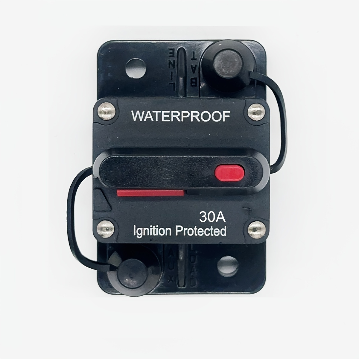 TEMU 3pcs Of Automotive Fuse Holders 20a-300a Amp Waterproof Automatic Circuit Breaker Switch Protection Reset Automotive Boat Circuit Protectors