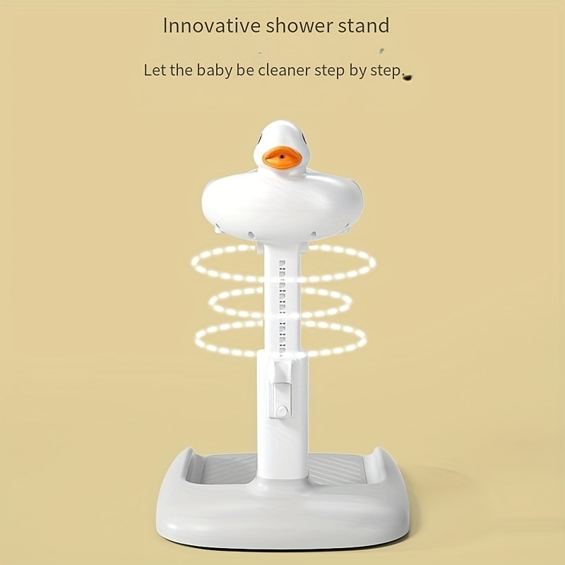 Adjustable Folding Standing Bath Table with Non-Slip Base - Heavy-Duty PP Material, Ergonomic Design for Safe Bathing, Easy Setup & Storage