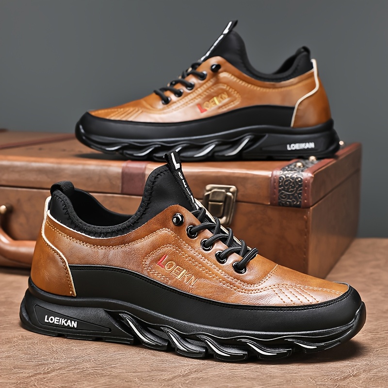 TEMU Nouveauté 2025 Chaussures de mode décontractées d' pour homme de style , Chaussures de randonnée d'extérieur avec semelle unique, Chaussures