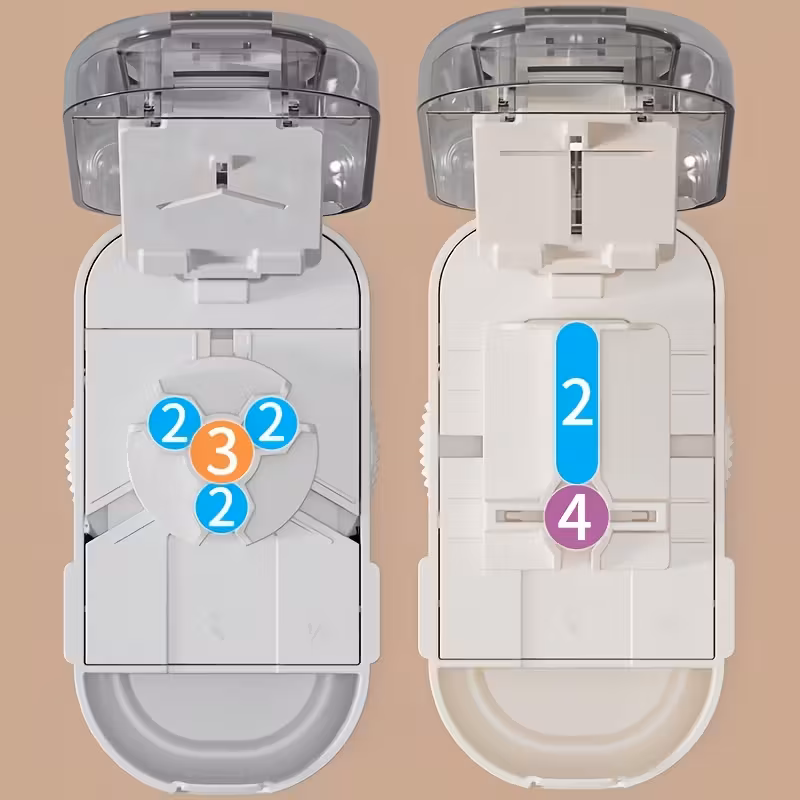 new half third particularized pill cutter adjustable pill cutter food grade safe material non slip base cut pills suitable for traveling and camping Product details 0