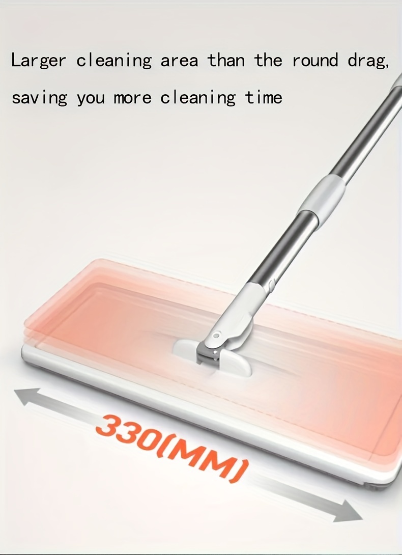 1pc reusable flat mop with bucket   cleaning tool wet and dry use for tiles marble wood floors home cleaning supplies kitchen bathroom living room bedroom details 12