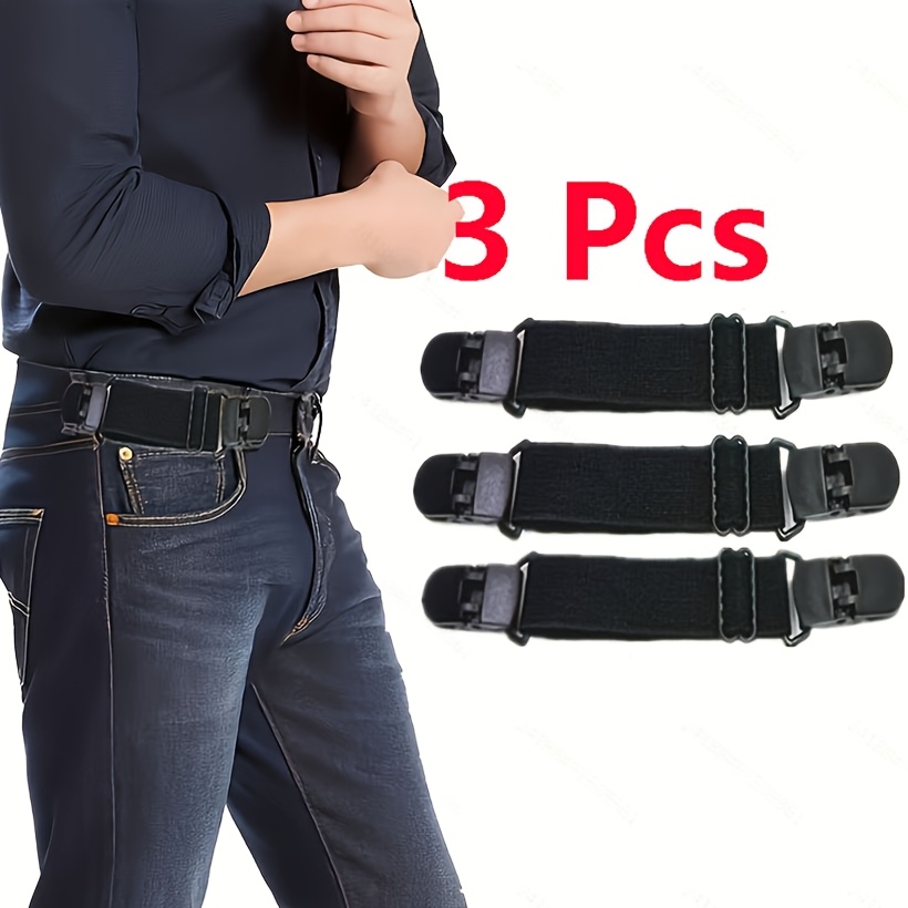 TEMU 2026 -pack Unisex Invisible Elastic Belts, Adjustable No-buckle Pants Waist Tighteners, Lightweight Flat Stretch Belts For Jeans, Trousers,