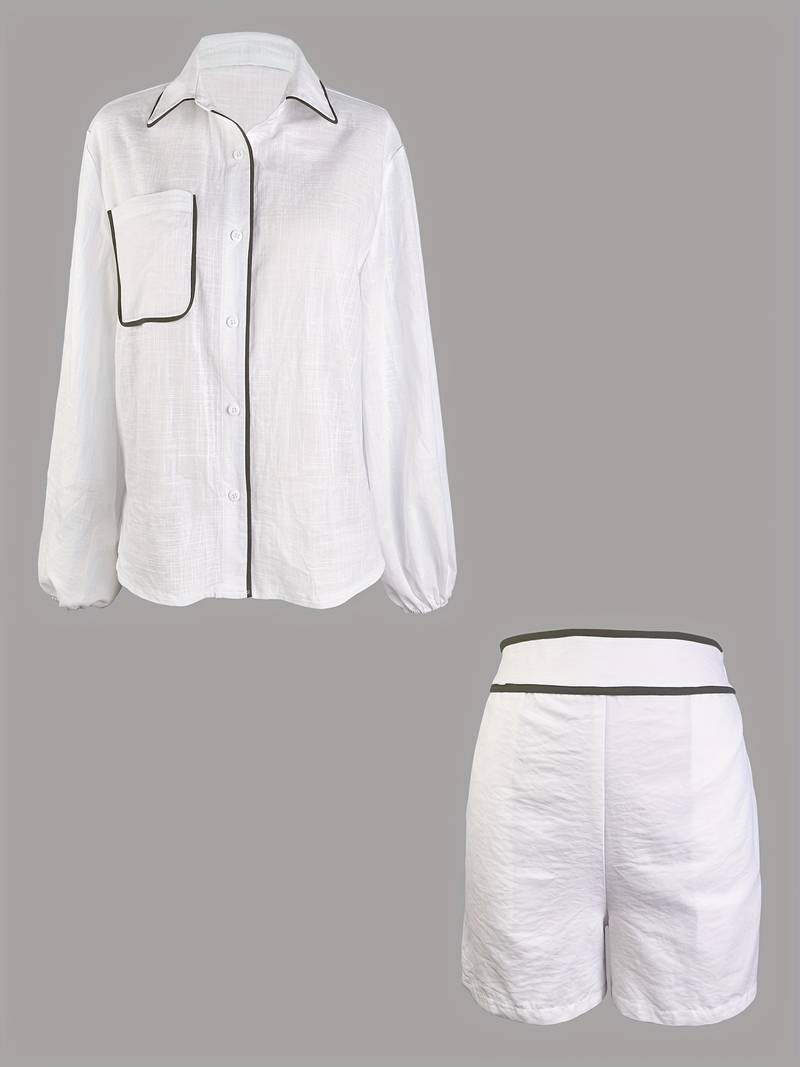 Pigiama Estate Donna Set SYDUZAX - Top Maniche Corte E Pantaloni Largo Comodo Morbido Set Due Pezzi Morbido