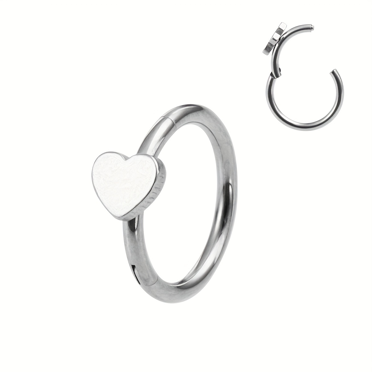 Star Heart Cross Hoop Earrings, Nose Rings Set