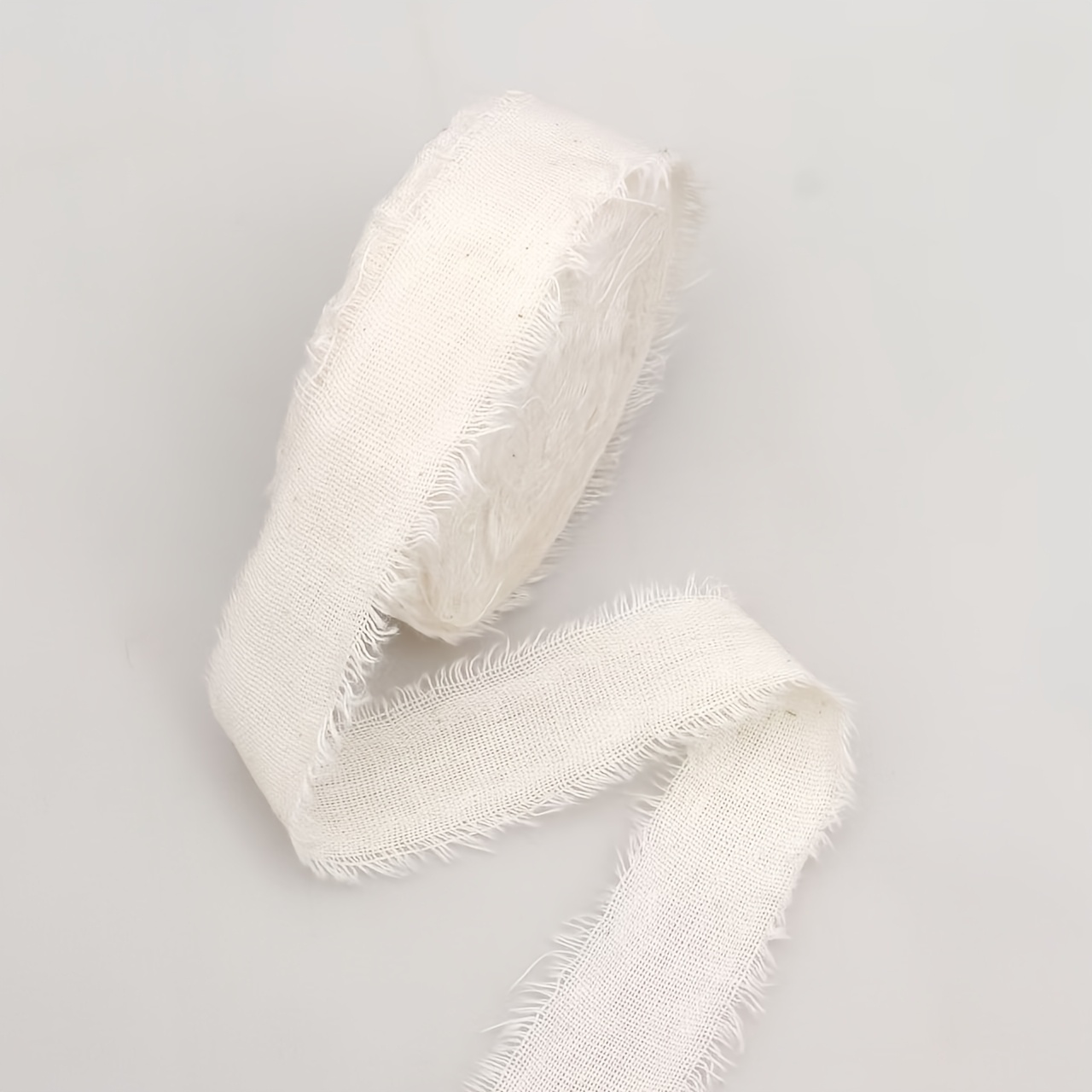 Image of 1pc 285cm X 2cm Hand-tear Frayed Ribbon, Craft Packaging Decorate Ribbon, Multicolor Festive Gift Tying Band