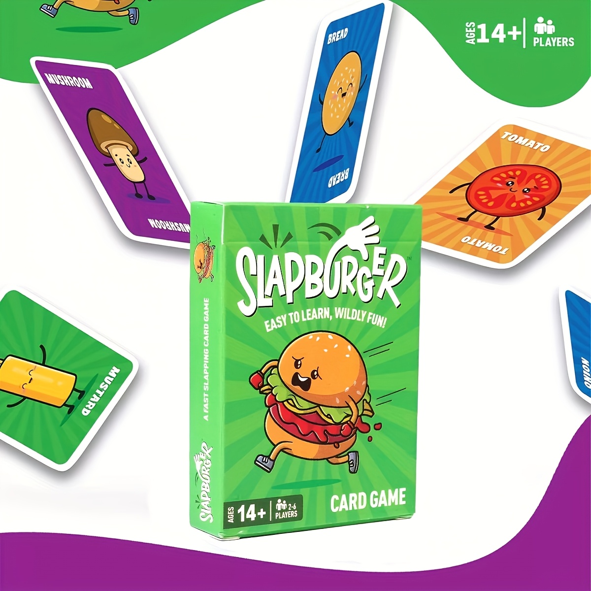 Juego de cartas Slapburger - Imprescindible para la interacción familiar entre padres e...