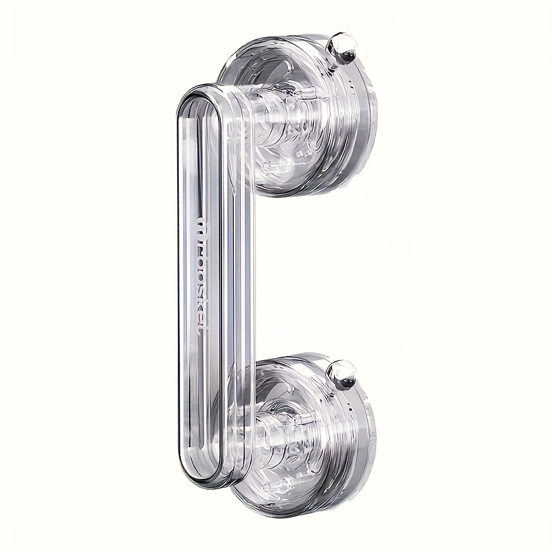 TEMU 1 Poignée à Ventouse, Poignée de Tirage à Ventouse pour Salle de Bain, Cuisine, Porte de Réfrigérateur, Armoire et Plus, Accessoire de Salle de