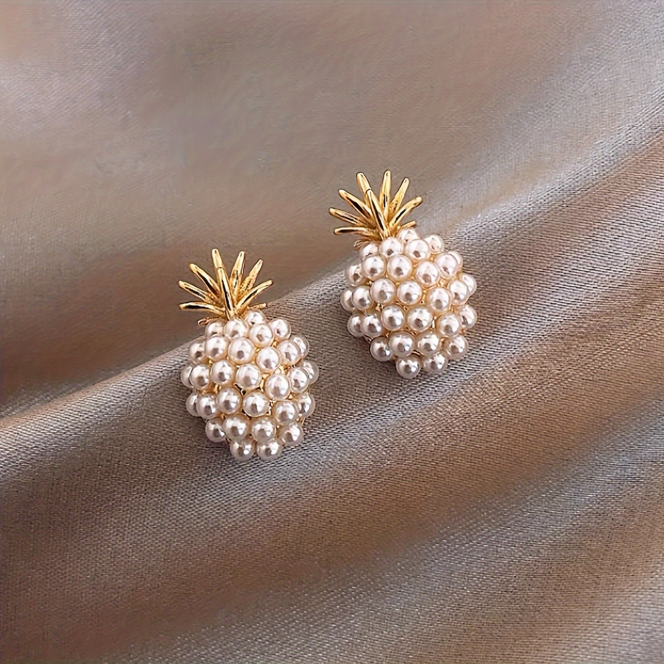 

Elegant -inspired Pearl Stud Earrings - Style, Zinc Alloy, & Vacation Wear