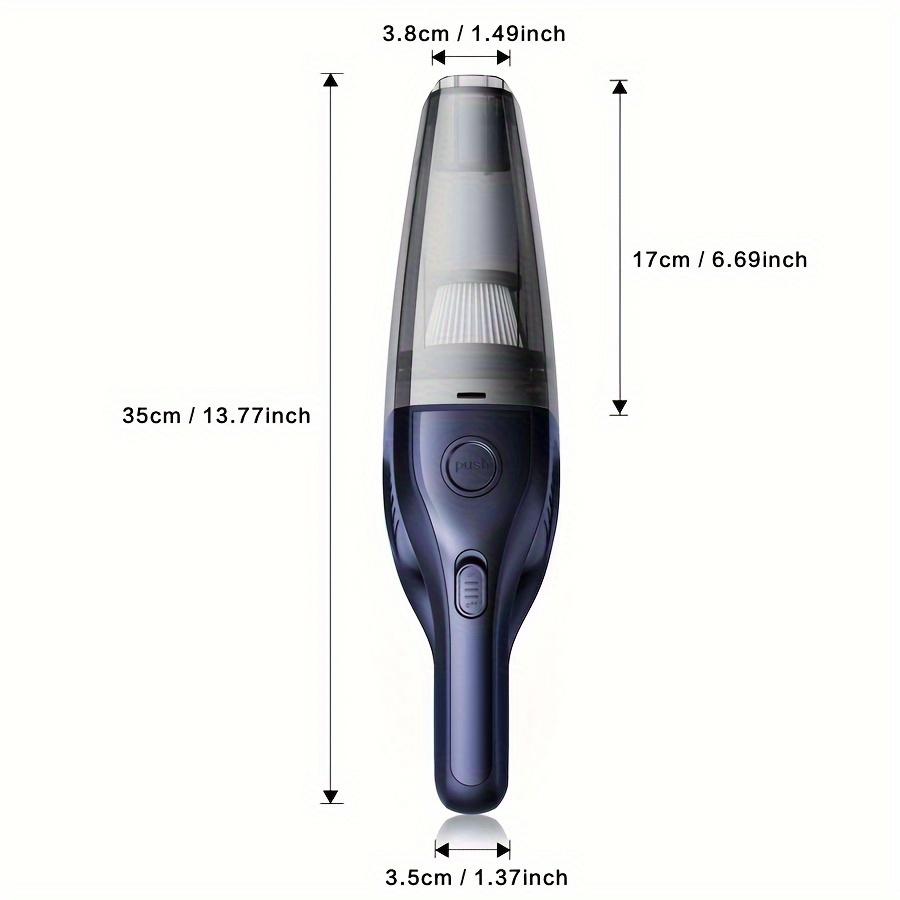 Powerful 5000pa Cordless Handheld Car Vacuum Cleaner with USB Charging for Cars, Homes, and Pet Hair Removal