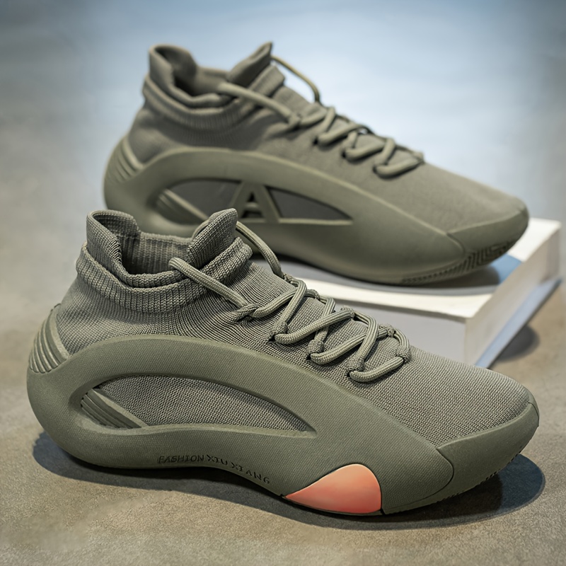 9907 *'s Casual Sneakers Olive Green Low-Top Lace-Up Shoes with PU Upper  PVC Sole, Breathable Fabric Lining for Outdoor Hiking, Running, Streetw