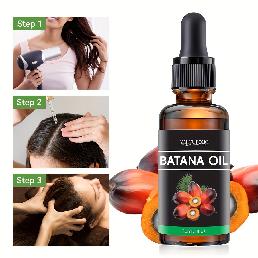 TEMU 2-pack Batana Oil 30ml, Unisex Adult Hair Care With Almond & Argan Oil, Moisturizing & Deep Nourishing For All Hair Types, Glycerin-infused, Shiny & Thick Hair