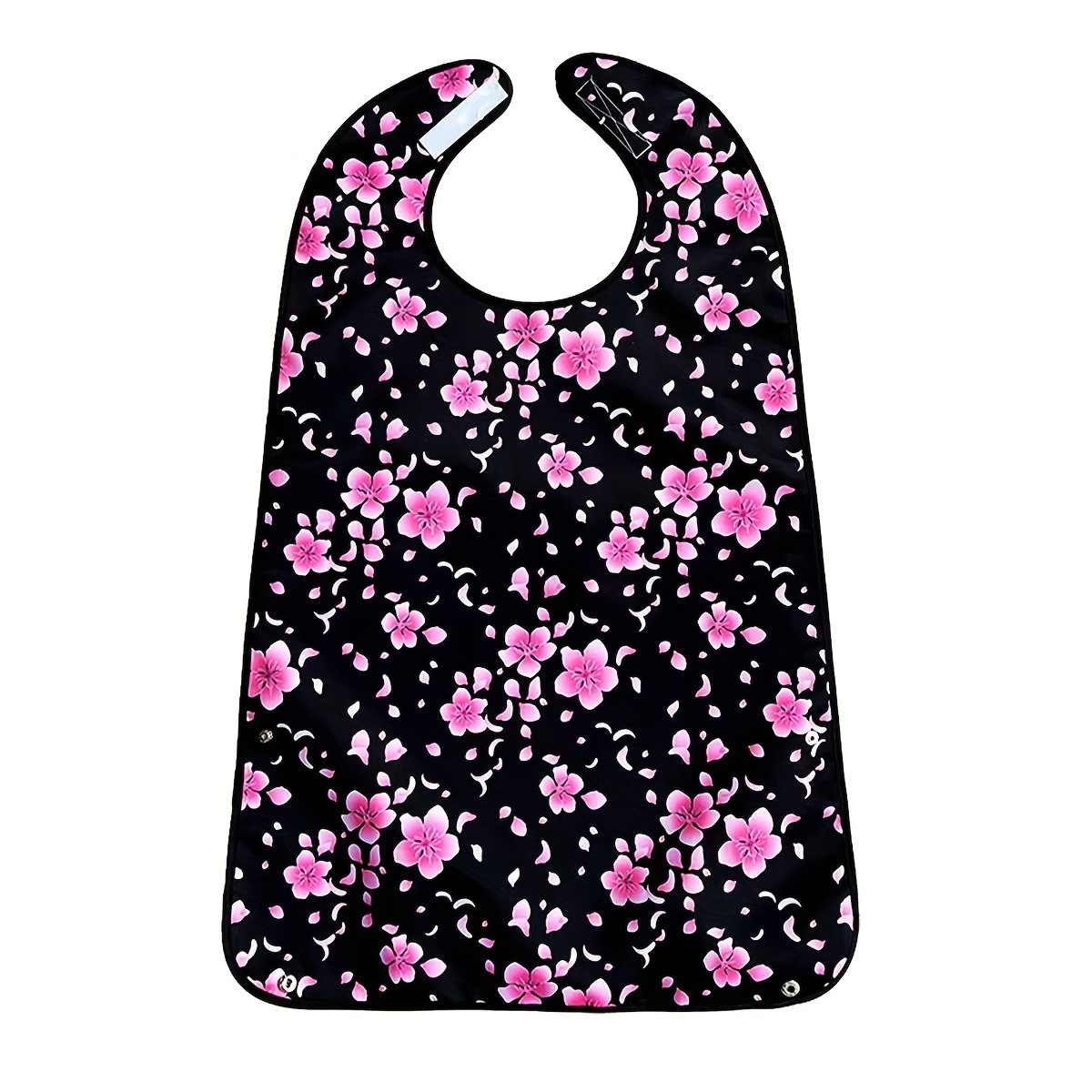 TEMU Adult Bib With Crumb Catcher, Washable And Adjustable Adult Apron For Elderly Women, Dining Bib