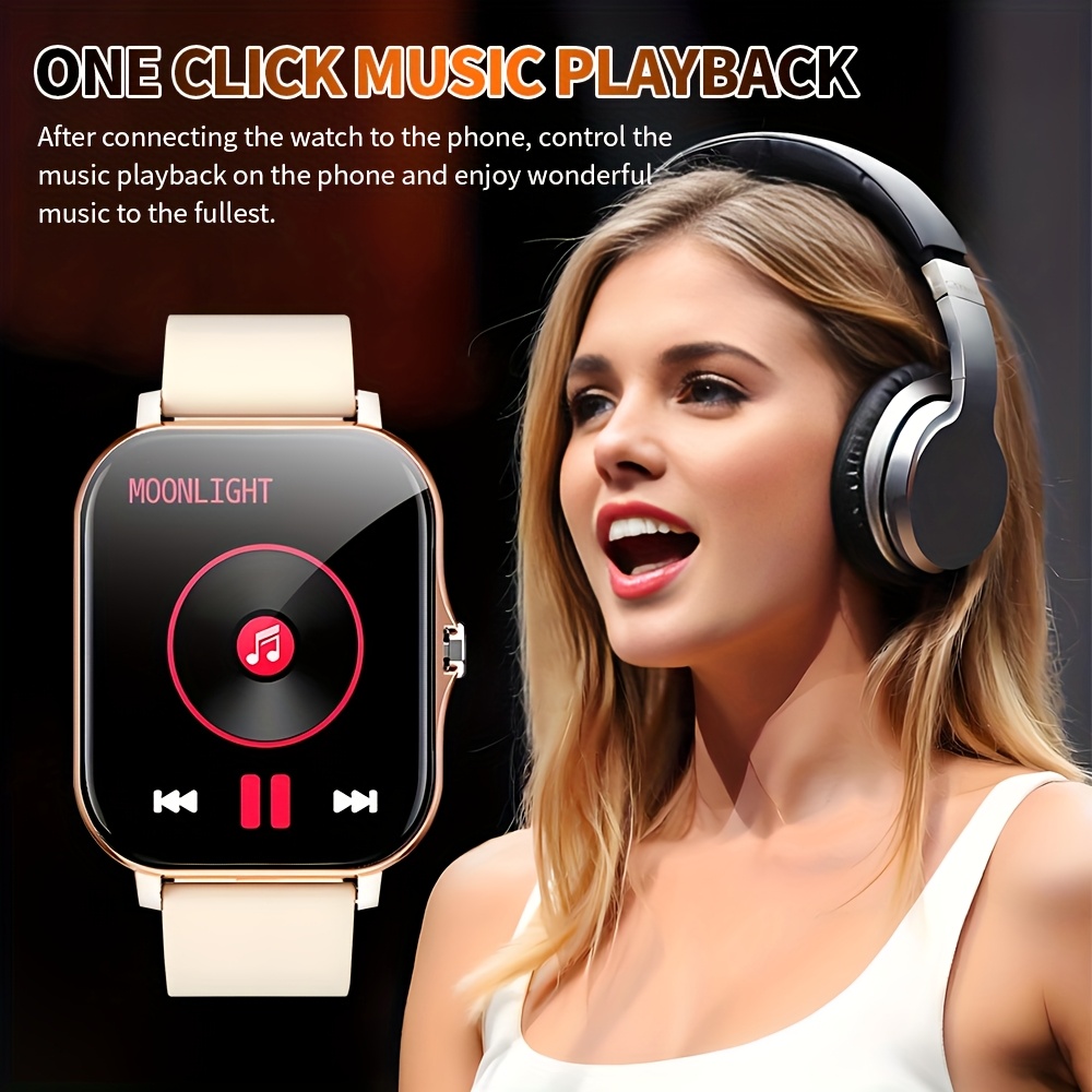 Hot 2024 new best-selling 1.83-inch full screen touch, Men's and Women's sports fashion smartwatch, dial/answer calls, step count, sports mode, distance tracking, call information prompt multifunctional smartwatch, suitable for iPhone and Android smartphones