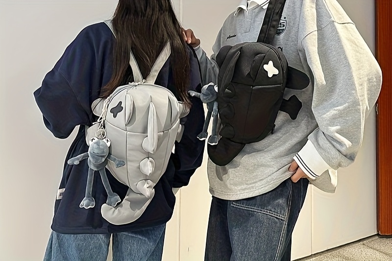 Bandolera y Mochila Convertible de Tiburón - Correa de Hombro Ajustable de Nailon, Cierre con Cremallera, Forro de Poliéster, Mochila Casual Unisex para Mujeres y Hombres (Blanco/Gris/), Accesorio Unisex | Bolso de Moda Único | Construcción en Nailon, Mochila de Tiburón