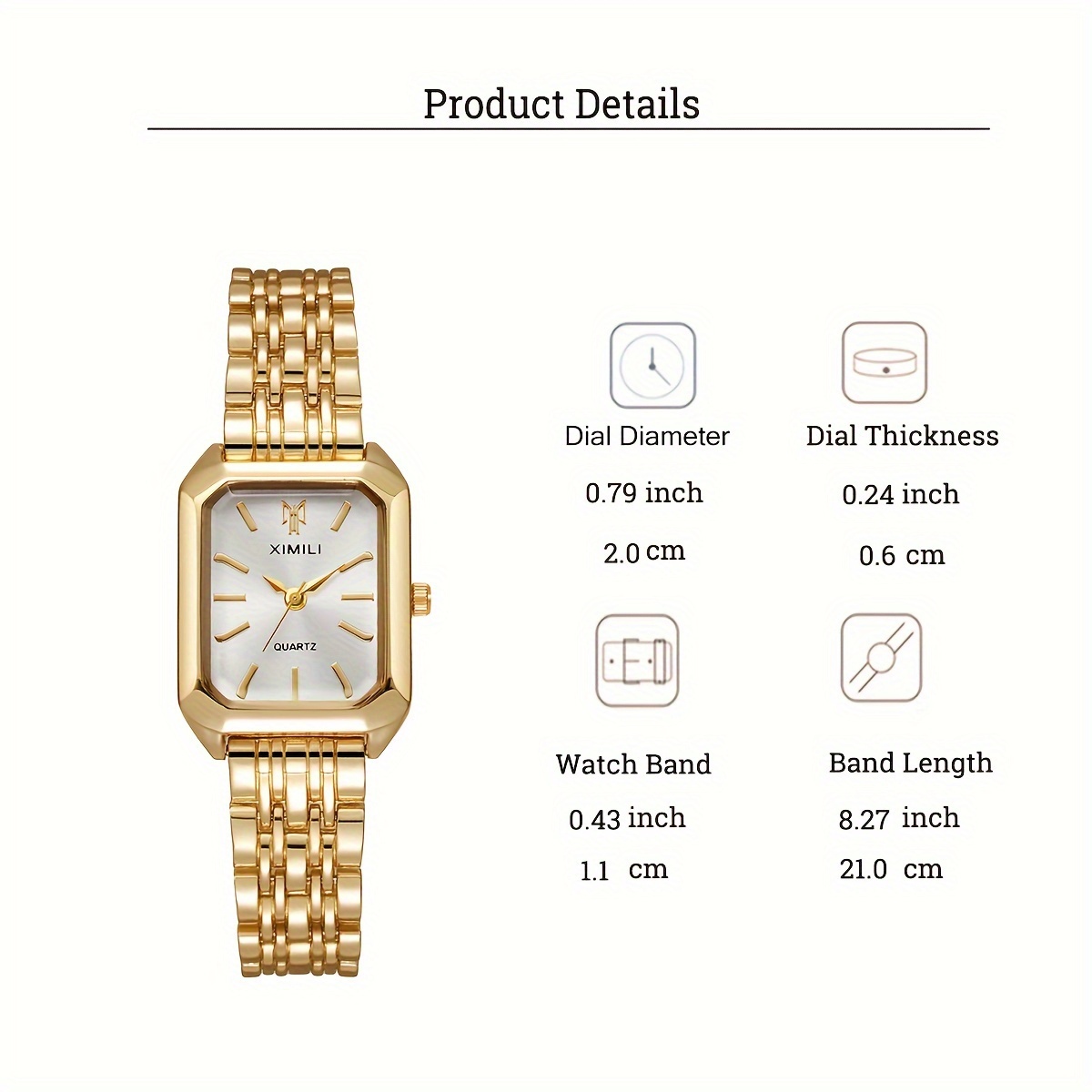 New Foreign Trade Women's Watch - Fashionable Simple Square Quartz Wristwatch for Female Students