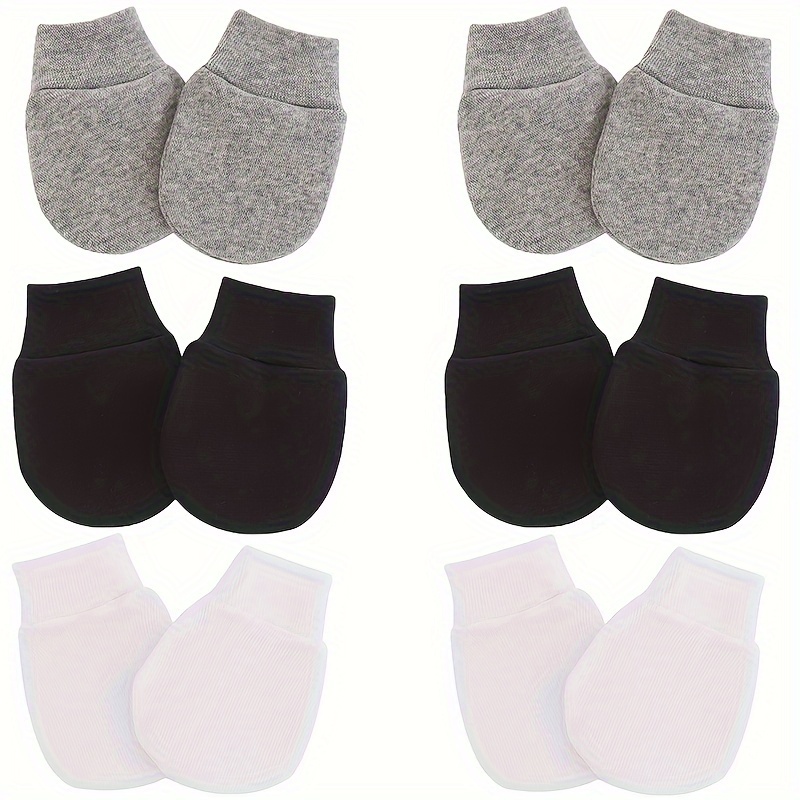 Newborn white anti-scratch mittens – Newbie