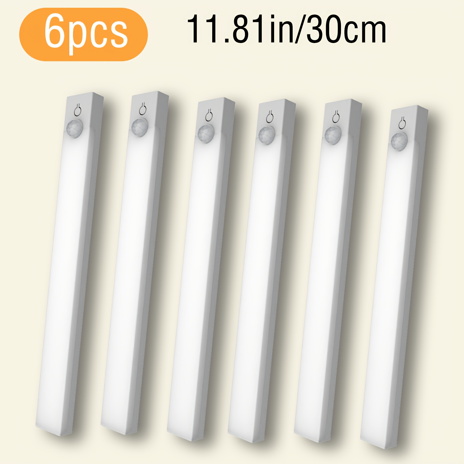 TEMU NBBUFF Lampe LED à Détecteur de Mouvement Pouces Magnétique USB Rechargeable 3 de Couleur Dimmable Veilleuse pour Placard Couloir Chevet Bureau