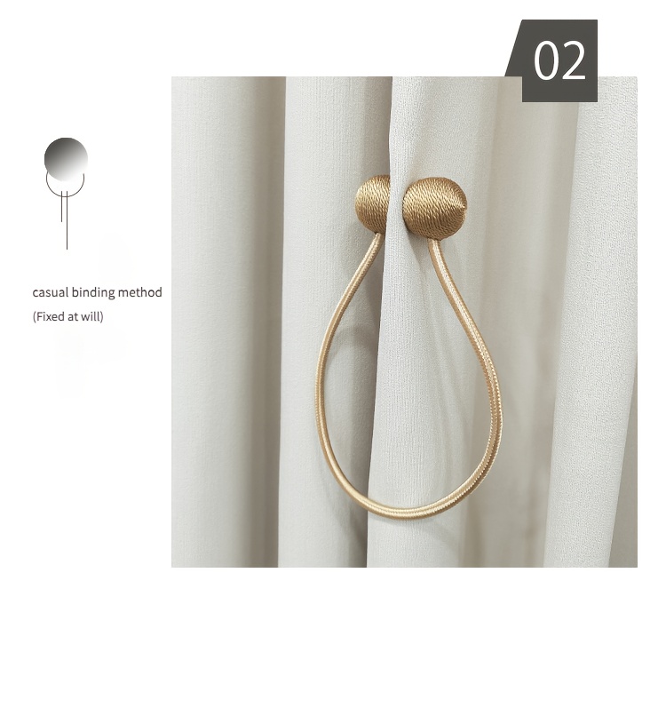 Seven-Color Magnetic Curtain Tiebacks - Invisible Magnetic Tieback System, Quick Adjustment Design, Compatible with Sheer/Blackout/ Curtains, Light Luxury Aesthetic Accessories for Living Room & Bedroom Decor