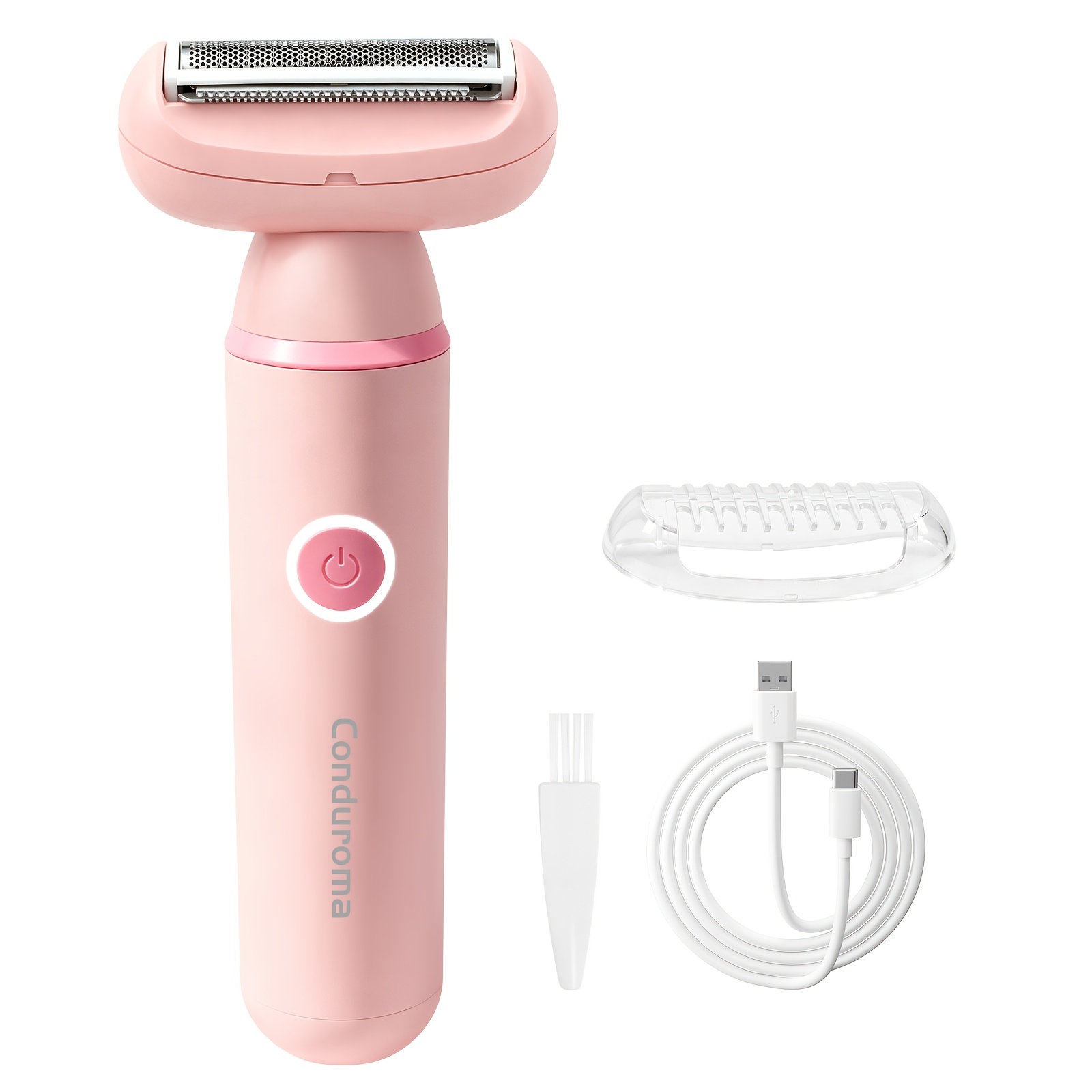TEMU Conduroma Cordless Electric Razors For Women: Rechargeable Painless Bikini Trimmer For Body Hair- Ipx6 Wet/dry Shaver With Travel Lock Function