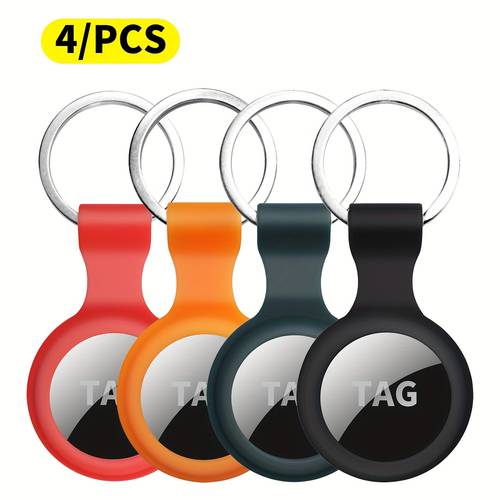 set suitable for airtag anti loss protective case with keychain