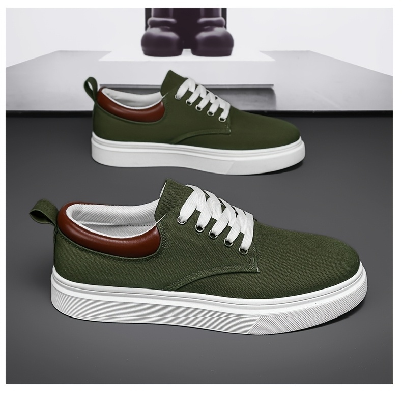 Baskets en Toile Homme Bicolore Chaussures décontractées en toile pour hommes, chaussures de skate tendance et polyvalentes, baskets de sport basses élégantes