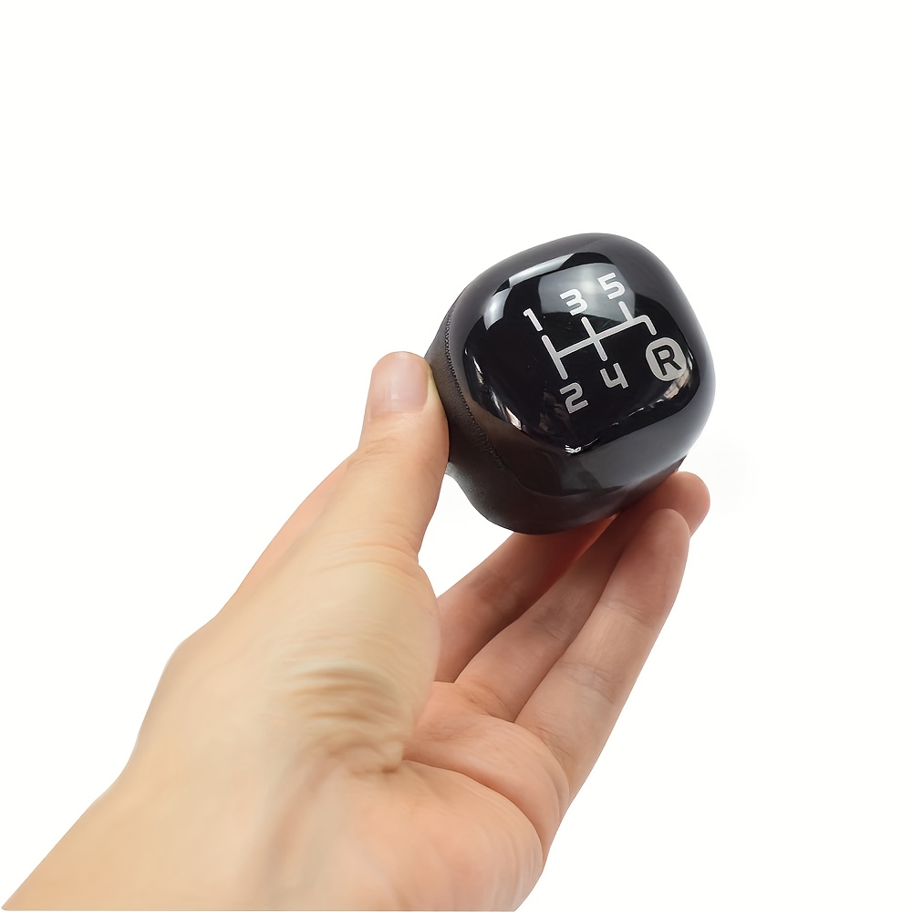 TEMU 1pc Gear Knob Stick Button For Fiat For Panda From 2012-black 5- Plastic Gear Shift Knob Handball Gear Lever Car Gear