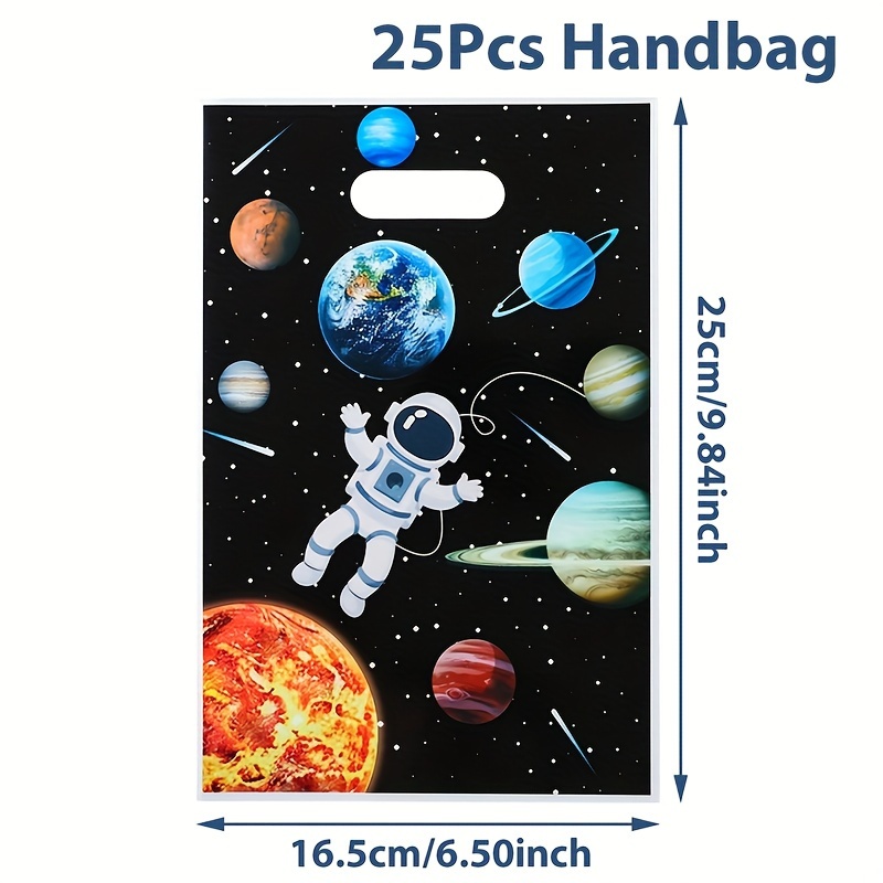 10/25/50pcs, Space Gift Tote Bags, 16.5*25cm, Universe Planet Astronaut Gift Bags, Space Astronaut Themed Party Decoration, Wedding Party Decor, Birthday Party Decoration, Baby Shower Party Supplies