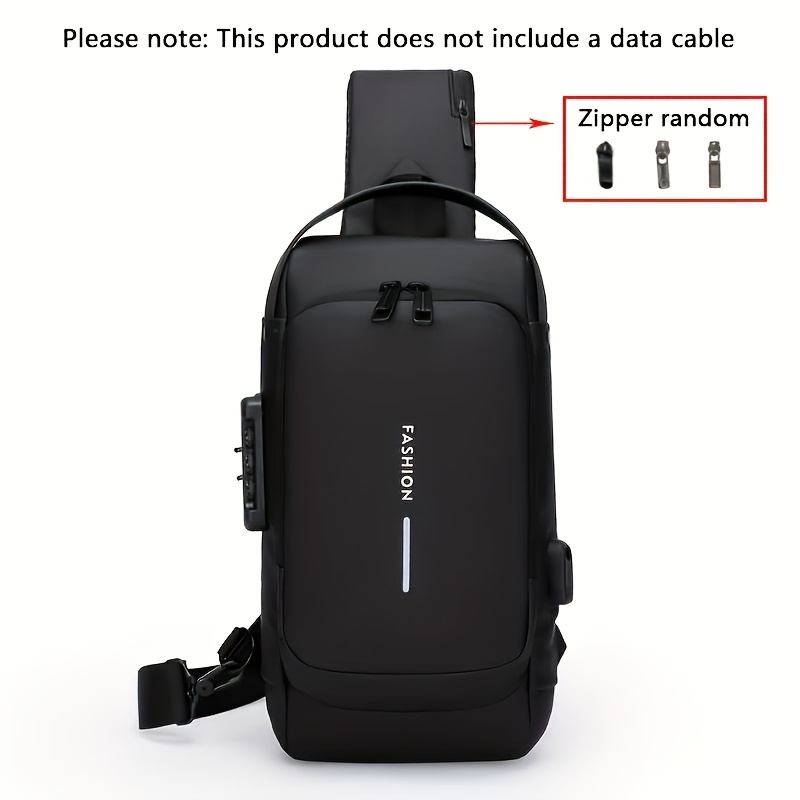 Anti-theft Password Lock Crossbody Bag, Adjustable Wear-resistant Sling Backpack For Daily Commuting, Going Out, And