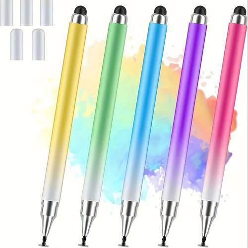 8er-/5er-/3er-set dual-tip stylus-stift – lebendige farbverläufe, sensitiver kapazitiver touch für handys tablets, integrierter ständer – ideal für künstler kreative