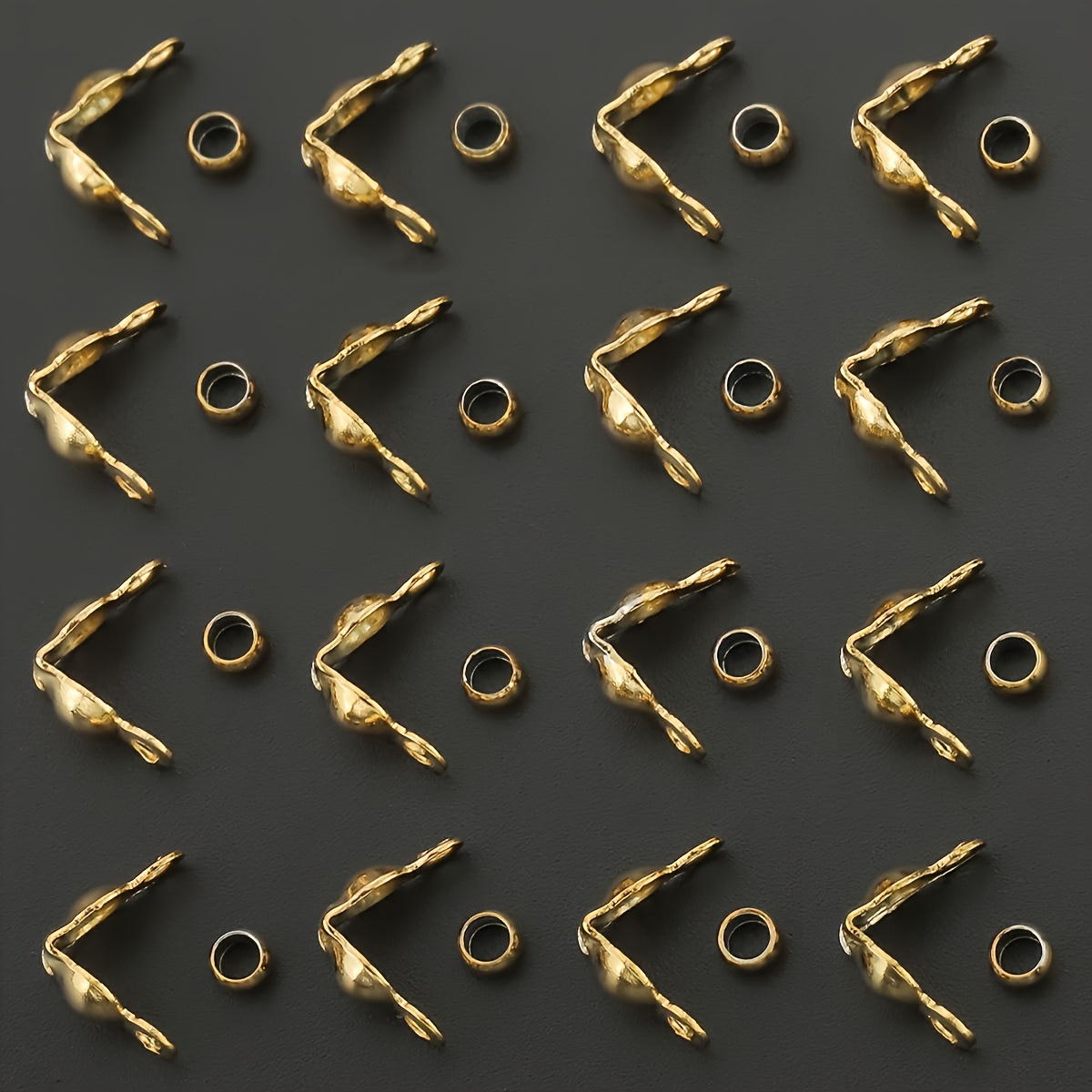 TEMU Combinación de 40 anillos de conexión dorados/plateados de acero inoxidable, que 20 cierres de langosta individuales de 3.2 mm y 20 cuentas de