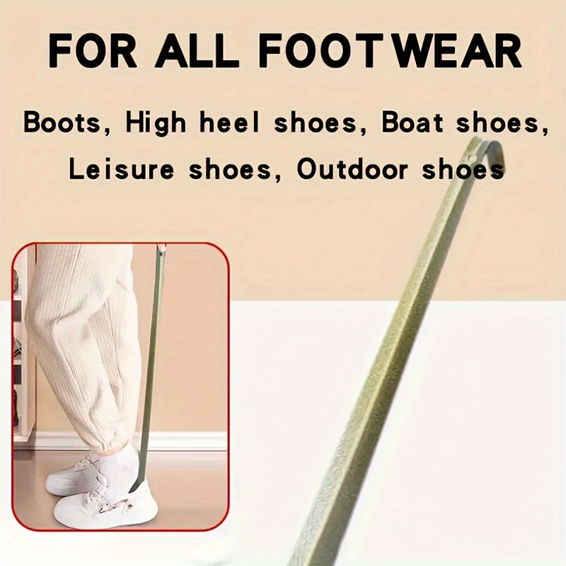 

Extra-long Stainless Steel Shoe Horn - , Smooth , -on Design, Single Piece