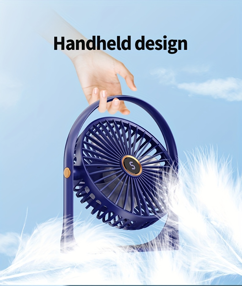 portable usb desk fan 5w mini rechargeable tabletop clip on personal fan with built in lithium battery   for home   and dorm use plastic material with push button control details 6