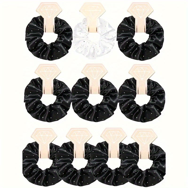 

10pcs Solid Color Large Intestine Hair Loops Elastic Hair Ties Non Slip Ponytail Holders Suitable For Wedding Party Gifts