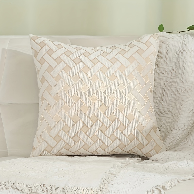 TEMU 1pc Chenille Jacquard Pillowcase Spring Summer Living Room Sofa Home Decor