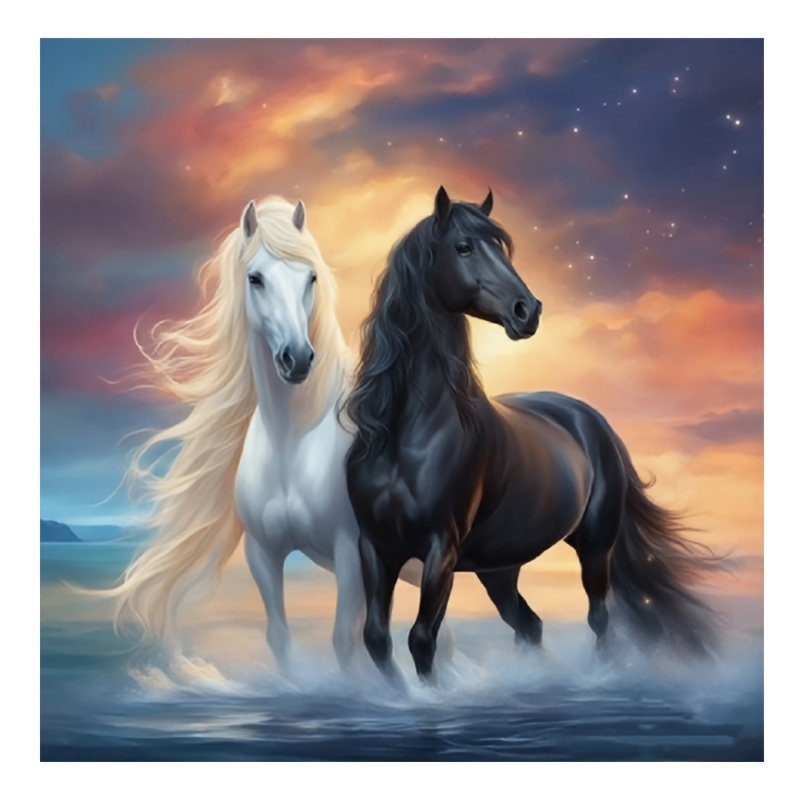 Black shops Stalion Horse Diamond Painting