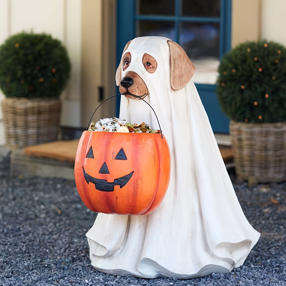 

[ ] Halloween Dog - Statue, For Fall Decor & Art