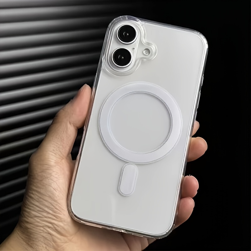 TEMU Custodia per telefono - Cover magnetica antiurto per Iphone 17 16 15 14 13 12 Pro , cover posteriore con ricarica wireless magnetica
