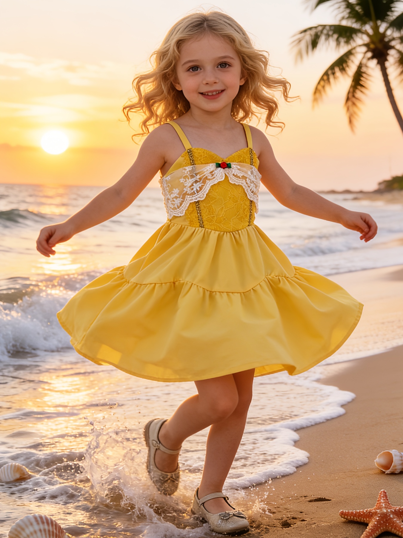 slim fit dress slacks Yellow Dress with A Sweetheart Neckline main image 0
