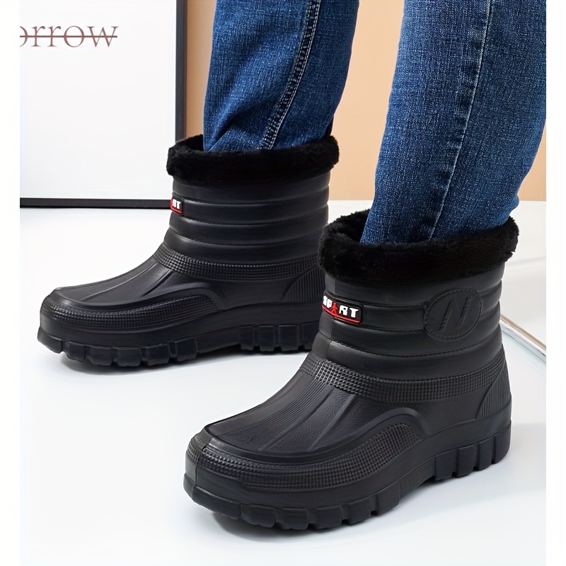 TEMU Men's Snow Boots, Thickened Warm Outdoor Shoes For Autumn And Winter, Men's Casual Outdoor Snow Boots, Versatile Men's Snow Boots For Autumn And