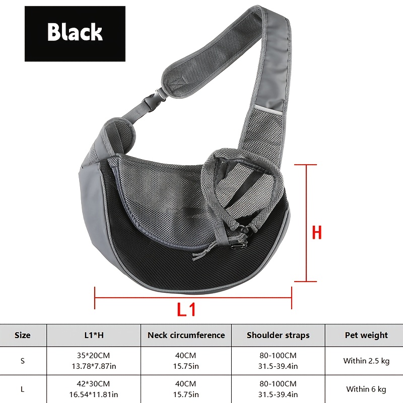 Image of Pet Dog Sling Carrier Breathable Mesh Travel Crossbody Bag For Puppy Cat Hiking Camping