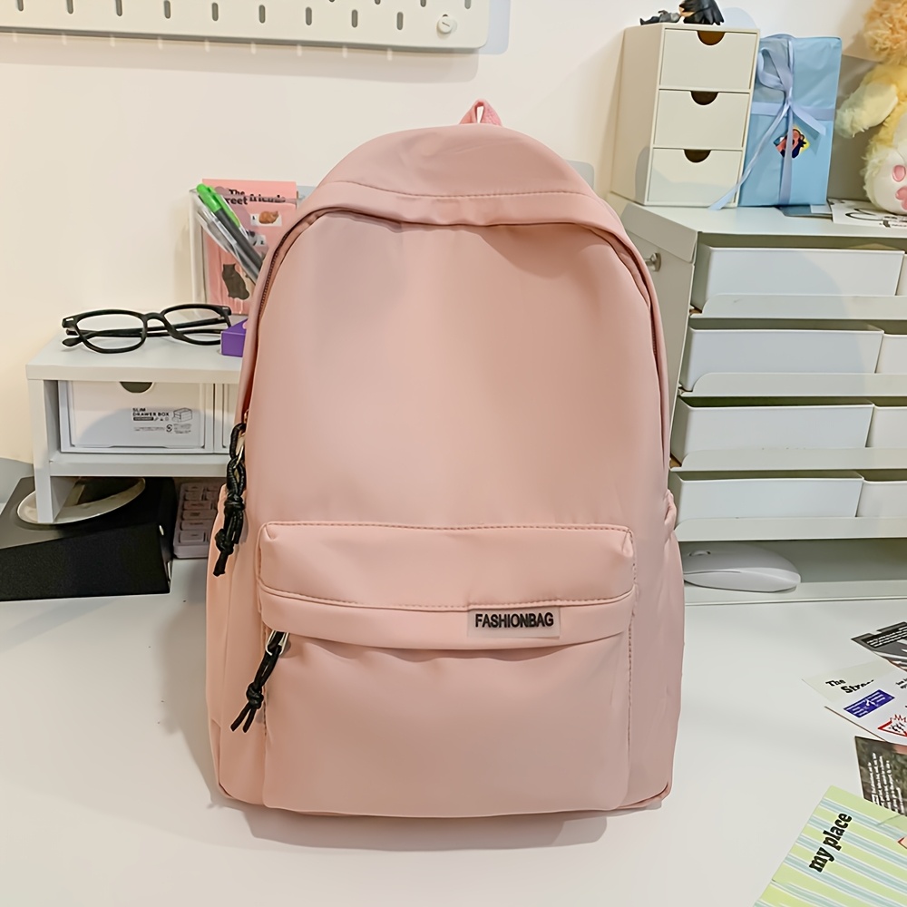 E-shop Lässiger Rucksack, einfarbig, einfacher Casual Rucksack, Nylon-Reißverschluss, großes Fassungsvermögen, leichte Tasche, sehr gut geeignet für