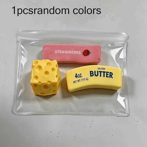 1 piece random colors and styles colorful bread extrusion entertainment toy with a slow rebound effect butter sticks and strawberry butter sticks childrens party prizes awards gift bag fillers