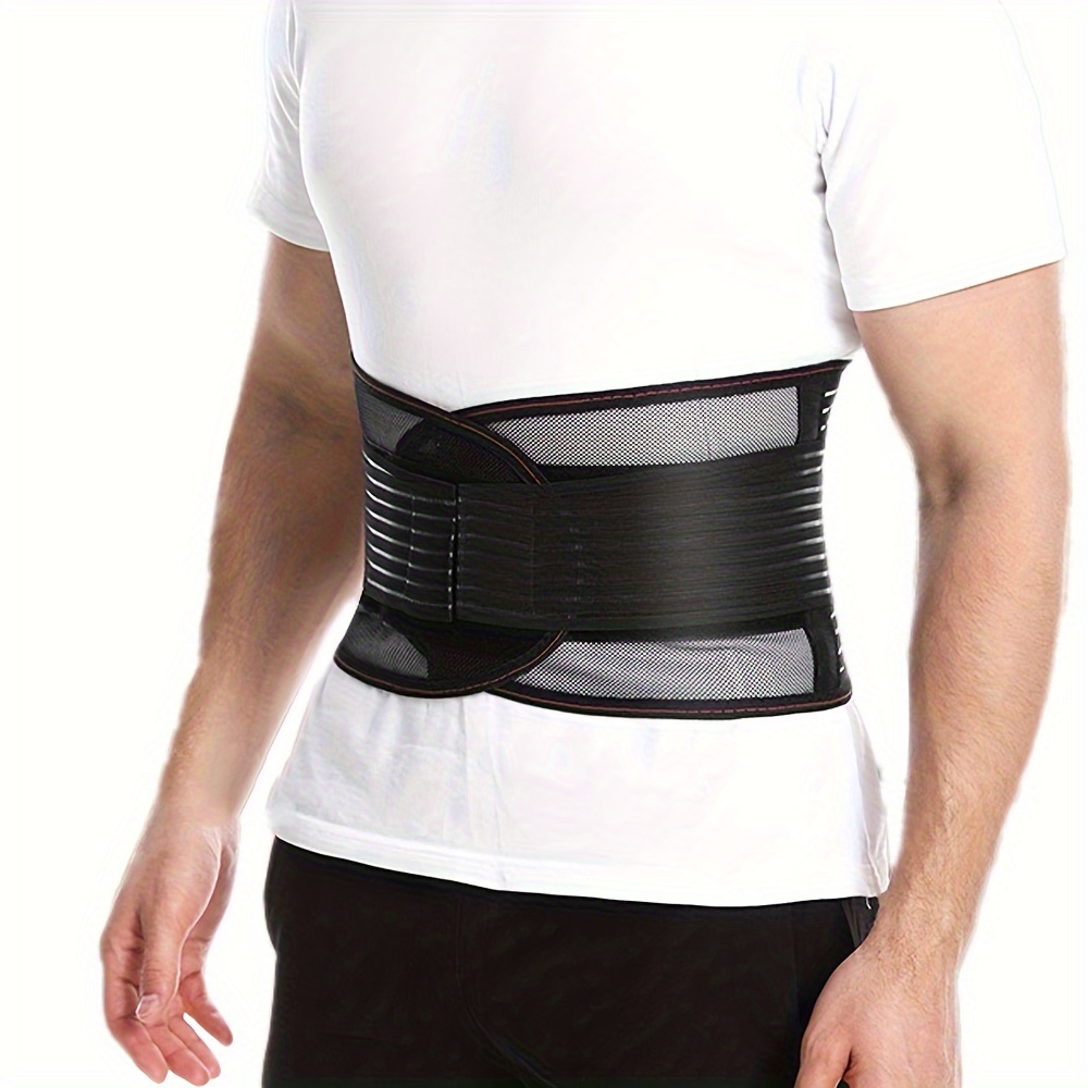 Breathable Back Braces For Lower Back With 5 Stays, Adjustable Back Support Waist Belt For Men And Women Lumbar Support Belt