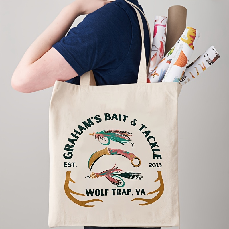Vintage Fish Pattern Shoulder Bag Lightweight Carry On - Temu Canada